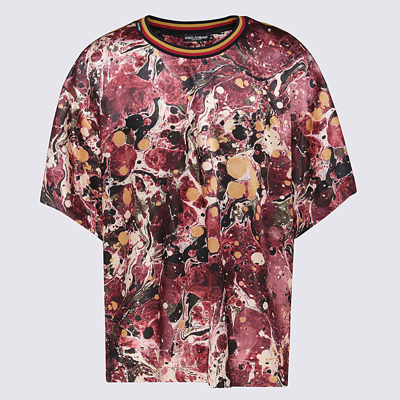 Shop Dolce & Gabbana Multicolor Technical T-shirt In Red