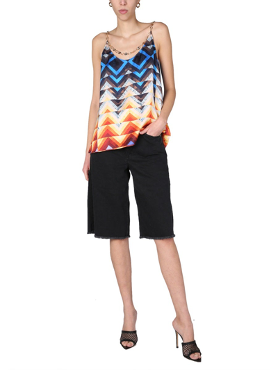 Shop Paco Rabanne Printed Top In Multicolour