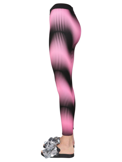 Shop Paco Rabanne Leggings With Logo Band In Pink