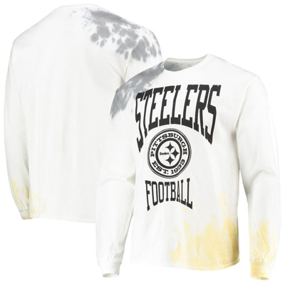 Junk Food Cream Pittsburgh Steelers Tie-dye Long Sleeve T-shirt