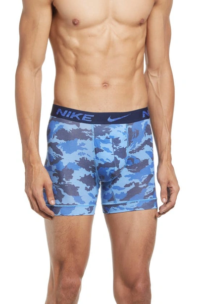 Shop Nike Dri-fit Assorted 2-pack Reluxe Boxer Briefs In Camo Print/ Obsidian