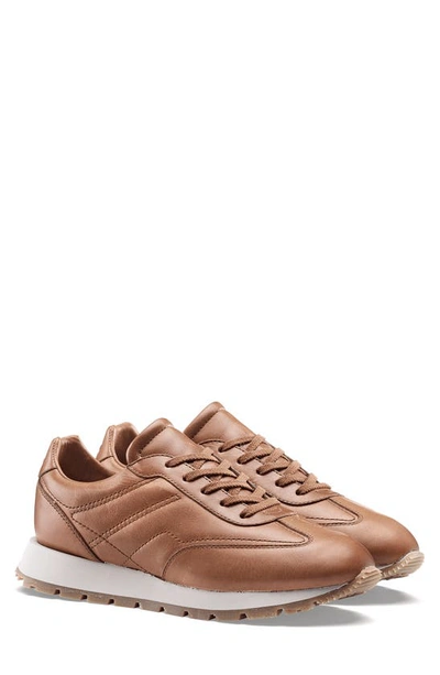 Shop Koio Retro Runner Leather Sneaker In Castagna