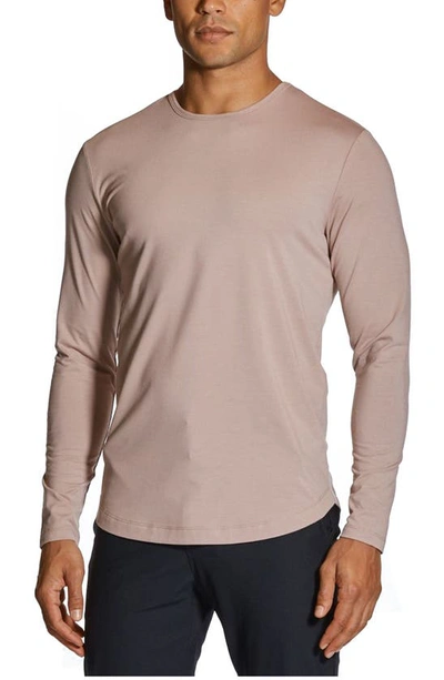 Shop Cuts Clothing Ao Curved Hem Long Sleeve T-shirt In Winter Solstice