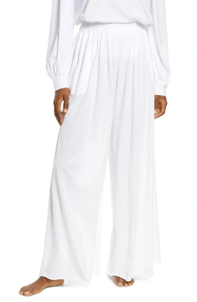 Shop Lunya Organic Pima Wide Leg Lounge Pants In Sincere White