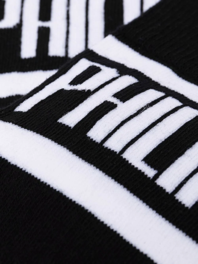 Philipp Plein Logo-print Socks In Black