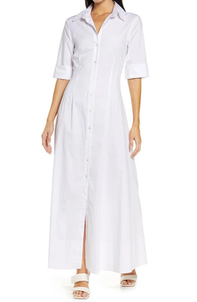 Shop Staud Joan A-line Shirtdress In White