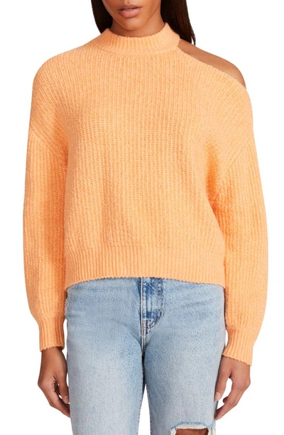 Shop Bb Dakota By Steve Madden Cold Shoulder Sweater In Creamsicle