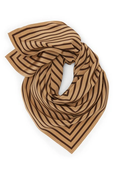 Logo Silk Scarf in White - Toteme