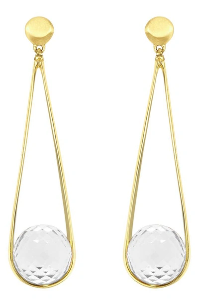 Shop Dean Davidson Ipanema Drop Earrings In Crystal Quartz/ Gold