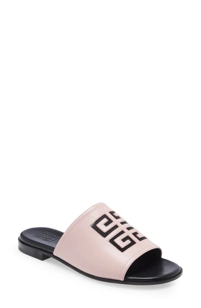 Shop Givenchy Cutout 4g Logo Slide Sandal In Blush Pink