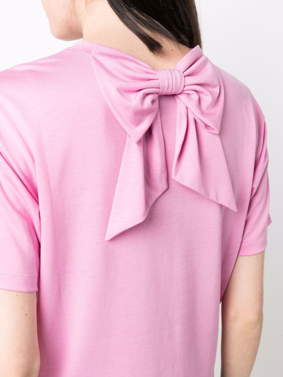 Viktor & Rolf Couture Bow Crop Top In Rosa