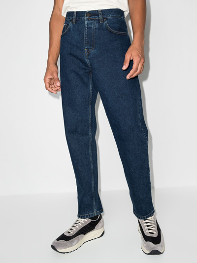 Shop Carhartt Newel Straight-leg Trousers In Blau