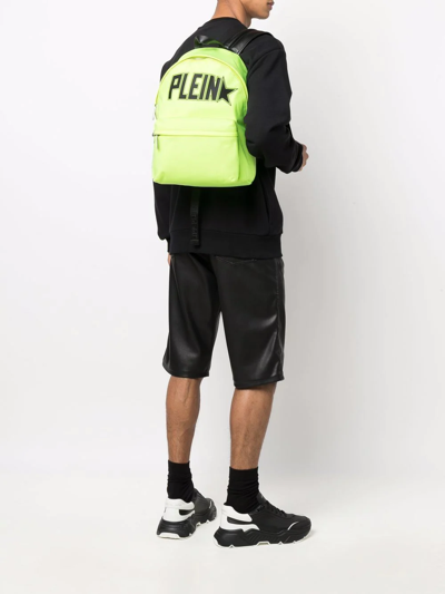 Shop Philipp Plein Logo-print Backpack In Gelb