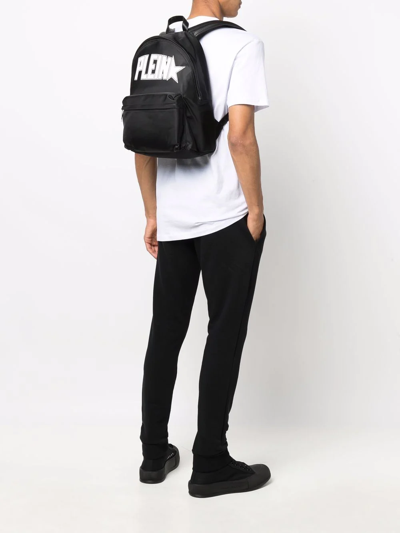 Shop Philipp Plein Logo-print Backpack In Schwarz