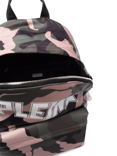 Philipp Plein Camouflage-print Backpack In Grün