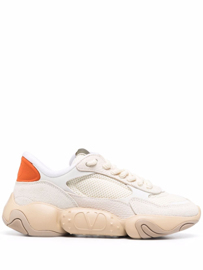 Shop Valentino Bubbleback Low-top Sneakers In Nude