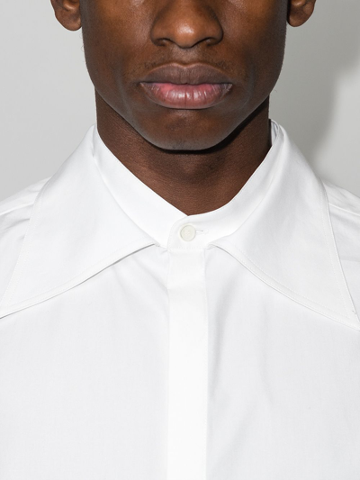 Shop Valentino Oversize Collar Shirt In Weiss