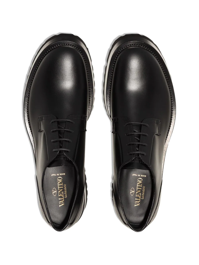 Shop Valentino Lace-up Derby Shoes In Schwarz