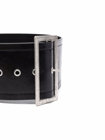 Shop Philosophy Di Lorenzo Serafini Wide Buckle Belt In Schwarz