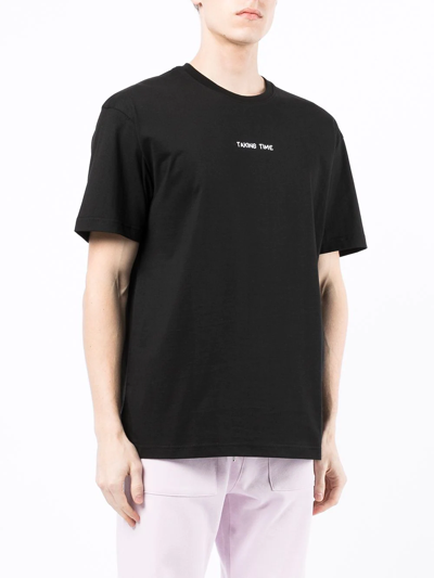 Shop Off Duty Taking Time Cotton T-shirt In Schwarz