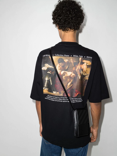 Off-white Caravaggio Crowning Graphic-print T-shirt In Black | ModeSens