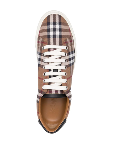 Burberry Vintage Check Low-top Sneakers In Archive Beige