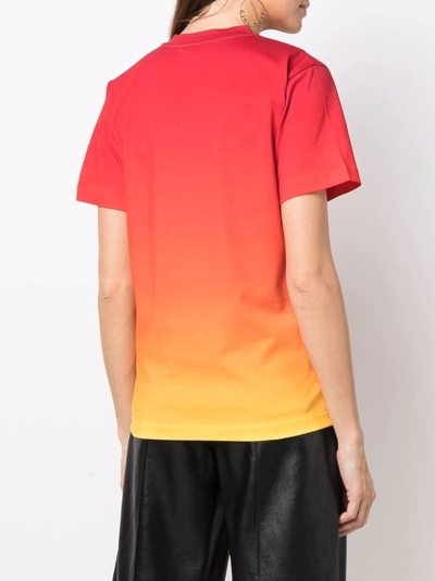 Shop Nina Ricci Gradient-effect T-shirt In Rot