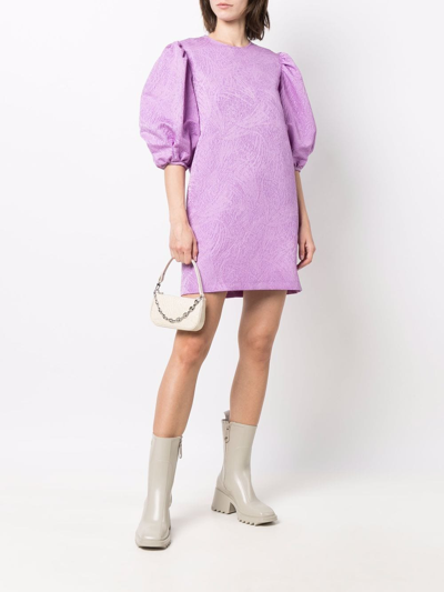 By Far Rachel Crocodile-embossed Shoulder Bag In Nude