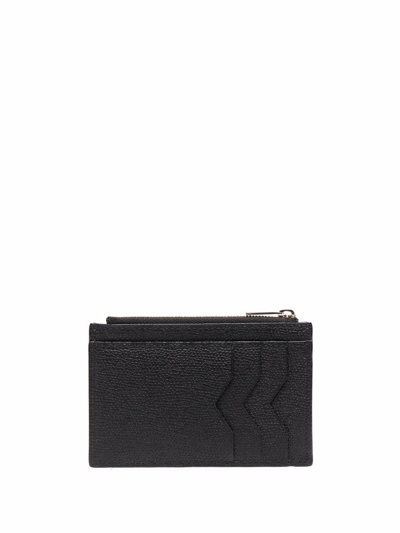 Shop Valextra Zip-up Leather Wallet In Schwarz
