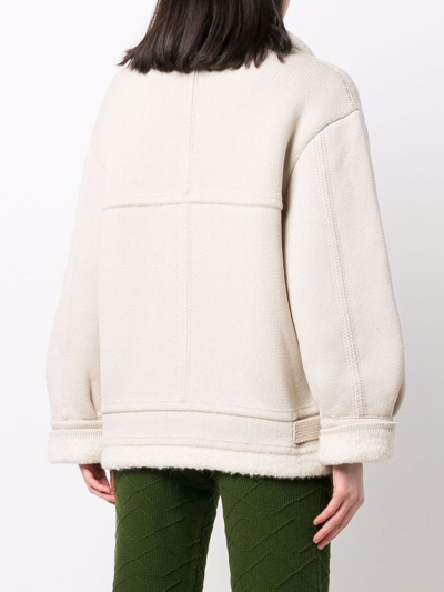 Barrie Woven Bomber Jacket In Nude