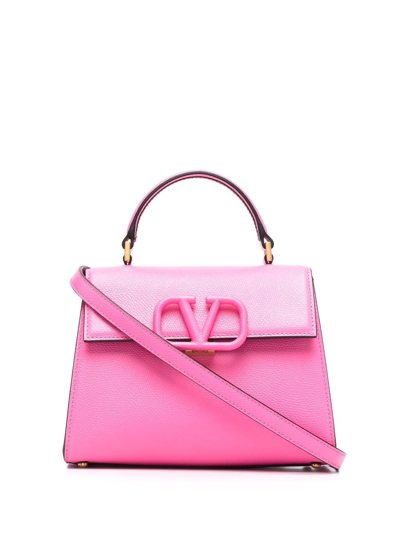 Shop Valentino Small Vsling Tote Bag In Rosa
