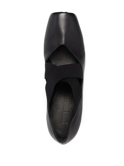 Uma Wang 25mm Square-toe Ballerina Shoes In Schwarz