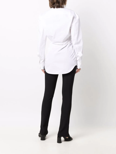 Shop Alexander Wang Long-sleeve Cotton Shirt In Weiss