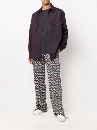 Shop Valentino Optical -print Track Pants In Rot