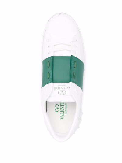 Shop Valentino Untitled Open Slip-on Sneakers In Weiss