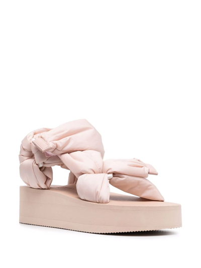 Redv Puffy Strap Flatform Sandals In Rosa