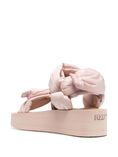 Redv Puffy Strap Flatform Sandals In Rosa