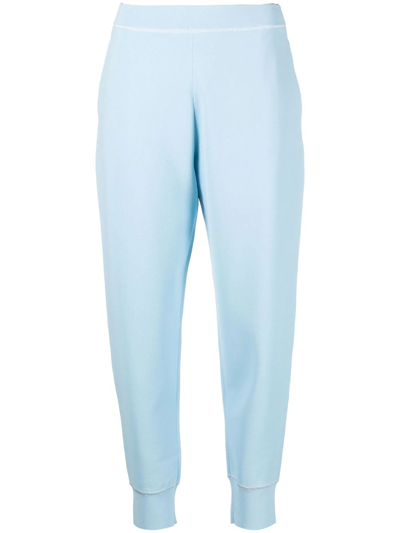 Shop Stella Mccartney Tapered Cropped Trousers In Blau