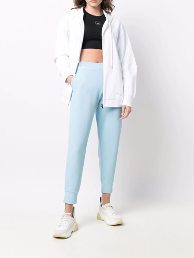 Stella Mccartney Tapered Cropped Trousers In Blau