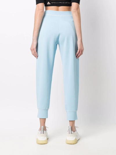 Stella Mccartney Tapered Cropped Trousers In Blau