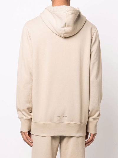 Shop Alyx Logo-print Hoodie In Nude