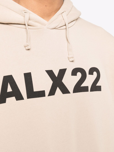 Shop Alyx Logo-print Hoodie In Nude