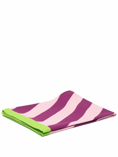 Shop Marni Striped Bath Towel In Rosa