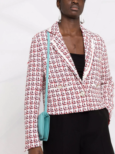 Ferragamo Patterned Boxy Jacket In Weiss