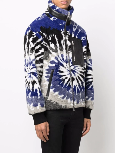 Amiri Tie-dye Polar Fleece Jacket - Atterley In Blau