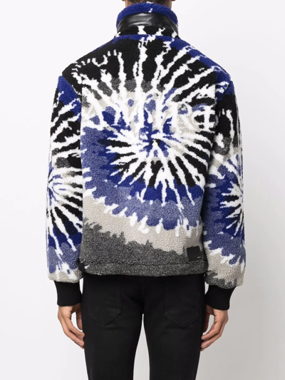 Amiri Tie-dye Polar Fleece Jacket - Atterley In Blau