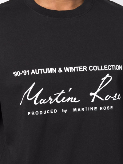 Shop Martine Rose '90/'91 Aw Collection Logo T-shirt In Schwarz