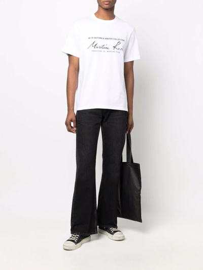 Shop Martine Rose '90/'91 Aw Collection Logo T-shirt In Weiss