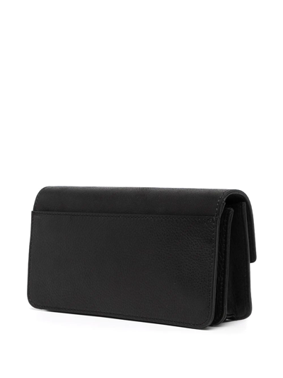 Shop Agnès B. Double-clasp Crossbody Bag In Black