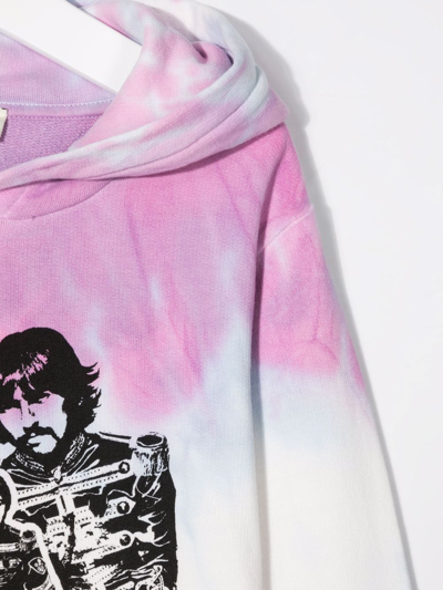 Shop Stella Mccartney Tie-dye The Beatles Print Hoodie In Purple